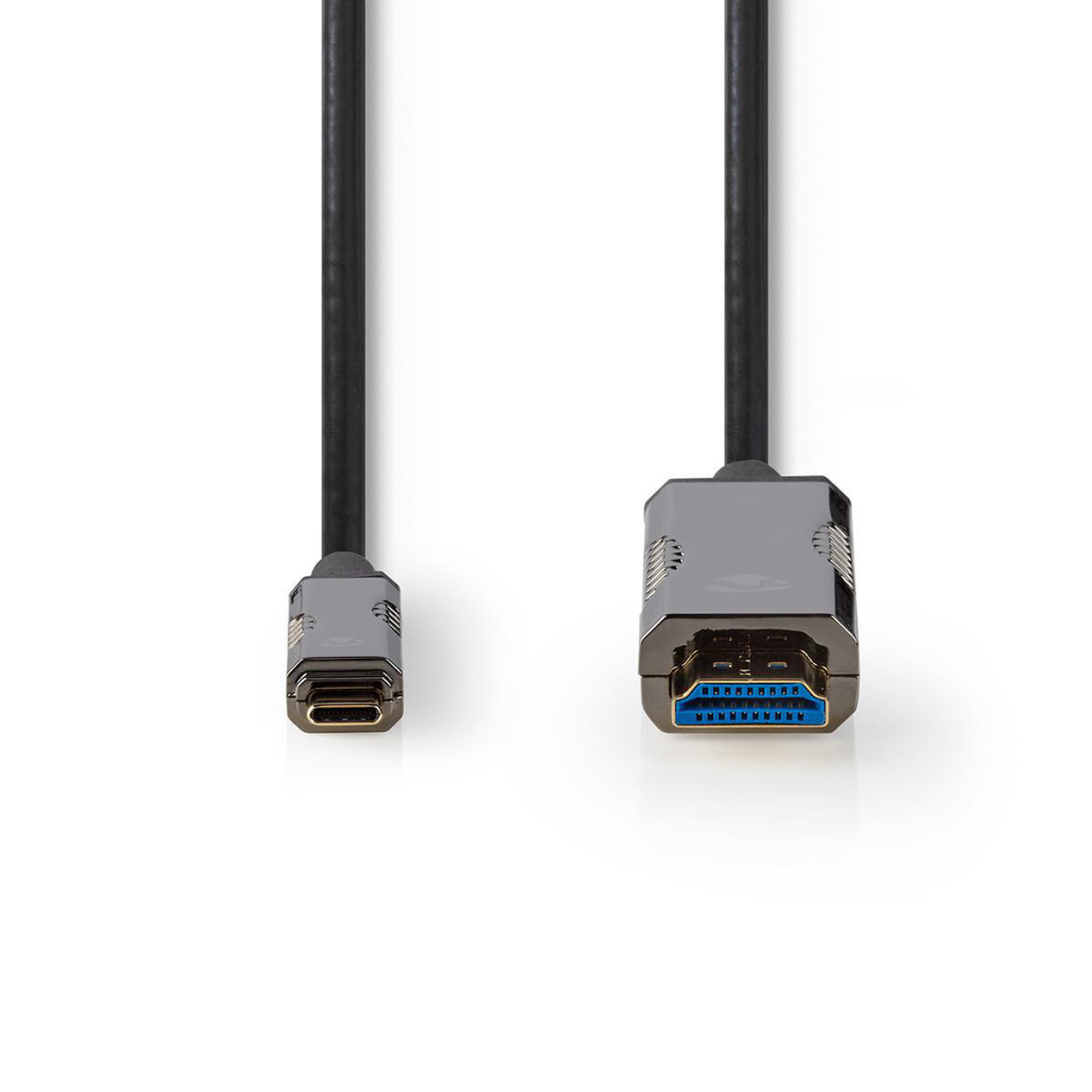 Nedis CCBG6410BK100 Usb Type-c™ Naar Hdmi™-kabel Aoc Type-c™ Male - Hdmi™-connector 10,0 M Zwart