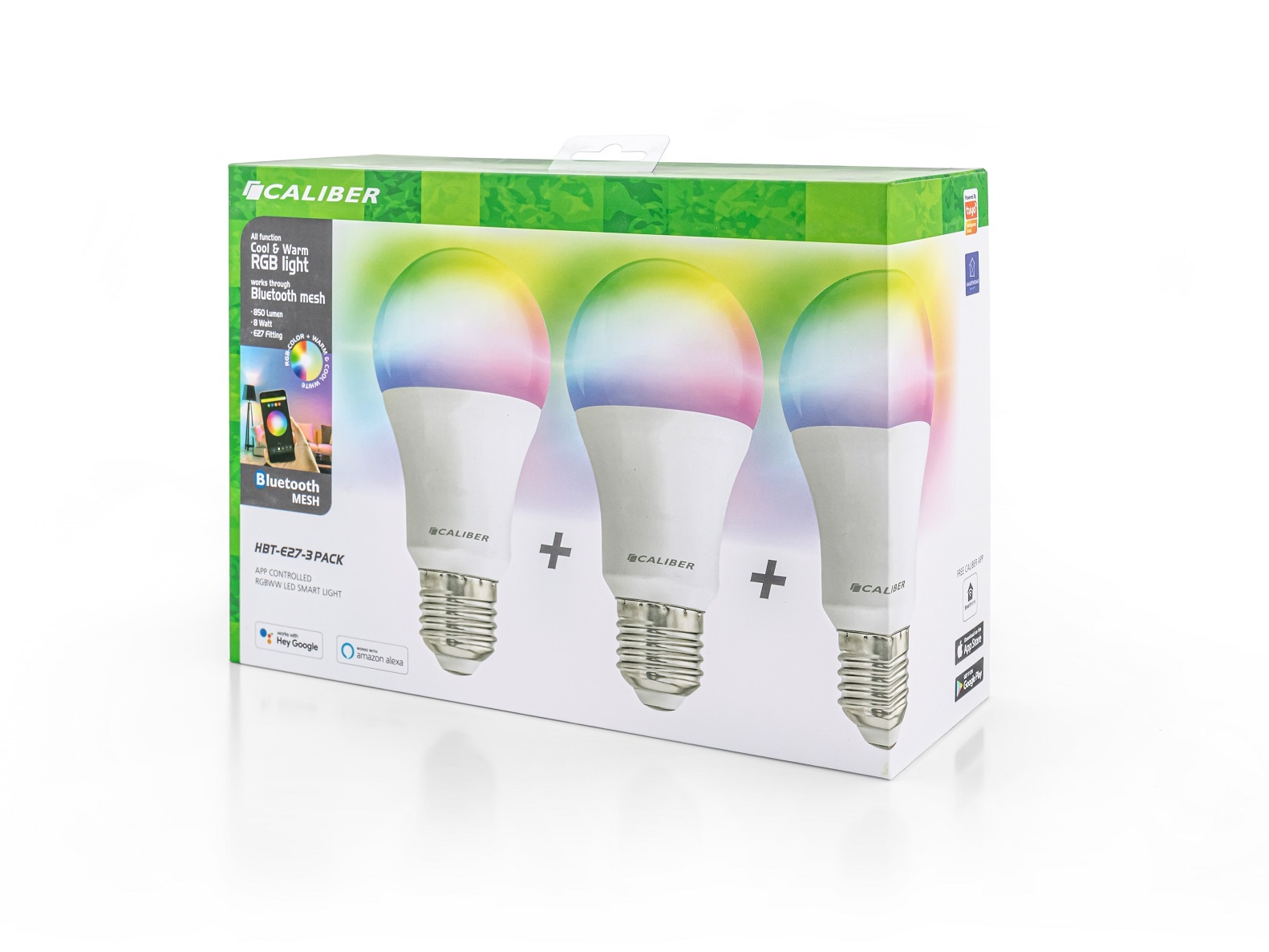Caliber Slimme lamp E27 3-pack (HBT-E27-3PACK)