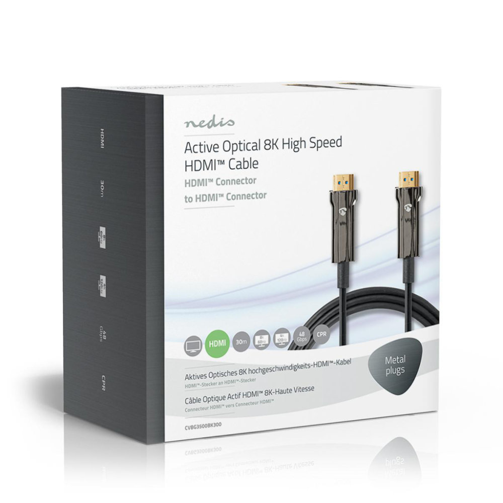 Nedis CVBG3500BK300 Ultra High Speed Hdmi™-kabel Aoc Hdmi™-connector - Hdmi™-connector 30,0 M Zwart