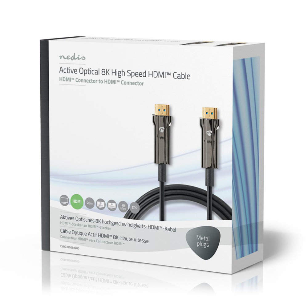 Nedis CVBG3500BK200 Ultra High Speed Hdmi™-kabel Aoc Hdmi™-connector - Hdmi™-connector 20,0 M Zwart
