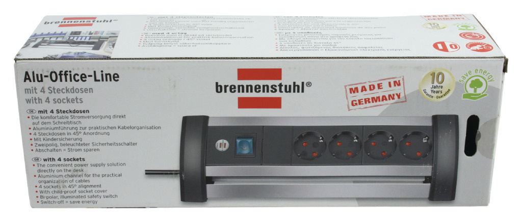 Brennenstuhl Bn-tcd1111 4-voudige Tafelcontactdoos met Schakelaar