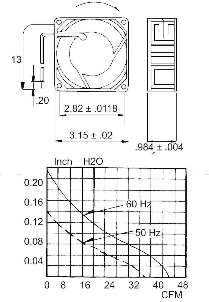 Sunon Cy 203 Ac Ventilator 80 X 80 X 38 mm