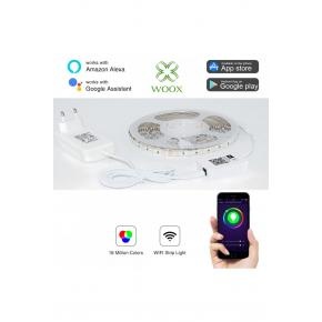 WOOX R5093 Smart LED strip RGB & warm wit, 5meter, powered by TUYA