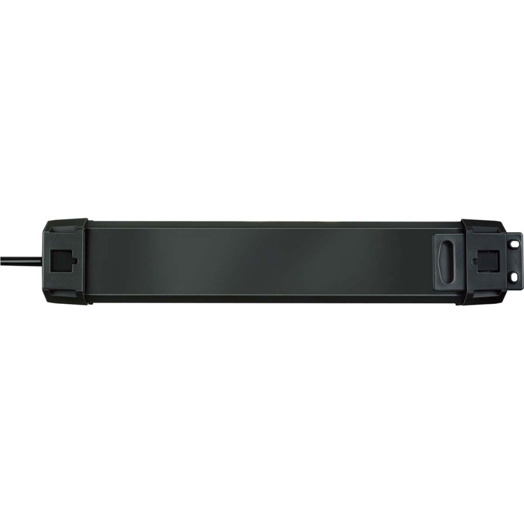 Brennenstuhl 1951160401 Premium-line 60.000a Stekkerdoos Met Overspanningsbeveiliging 6-voudig Zwart 3m H05vv-f 3g1,5