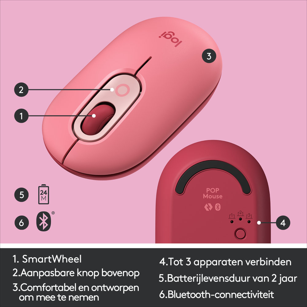 POP MOUSE - HEARTBREAKER_ROSE - EMEA