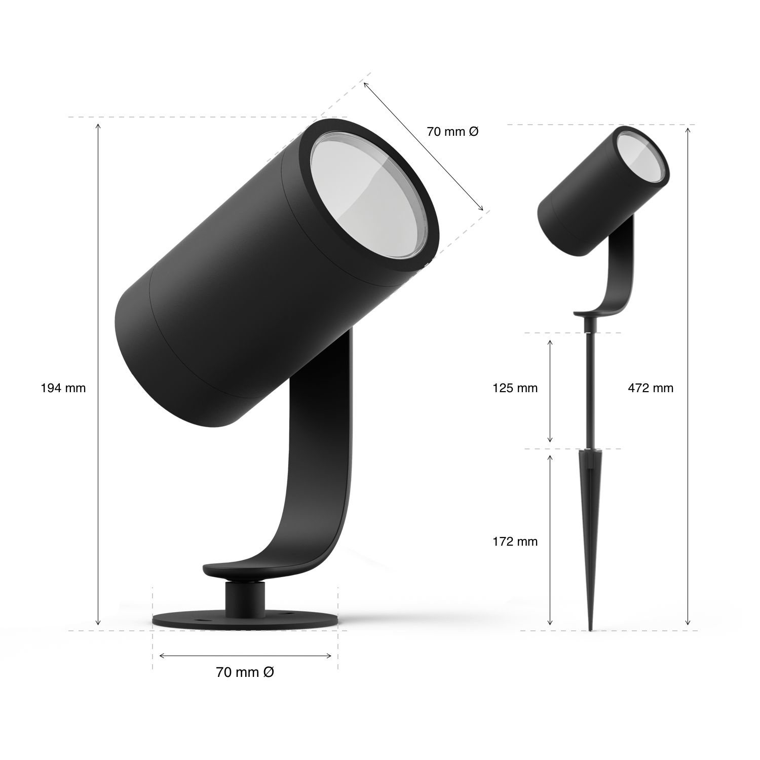 Philips Hue Lily base unit spike black