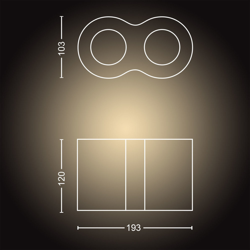 Philips Hue Pillar plate/spiral white
