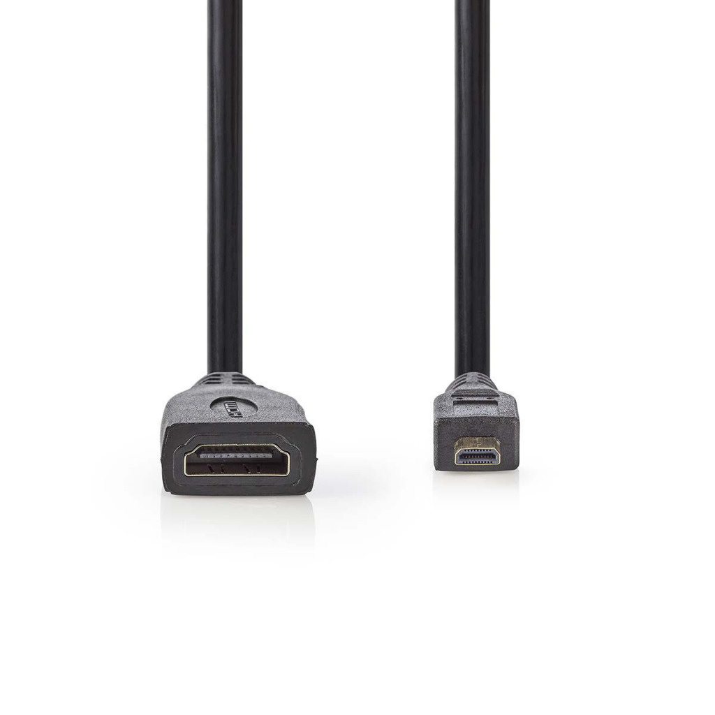 Nedis CVGP34790BK02 High Speed Hdmi-kabel Met Ethernet Hdmi-micro-connector - Hdmi Female 0,2 M Zwart