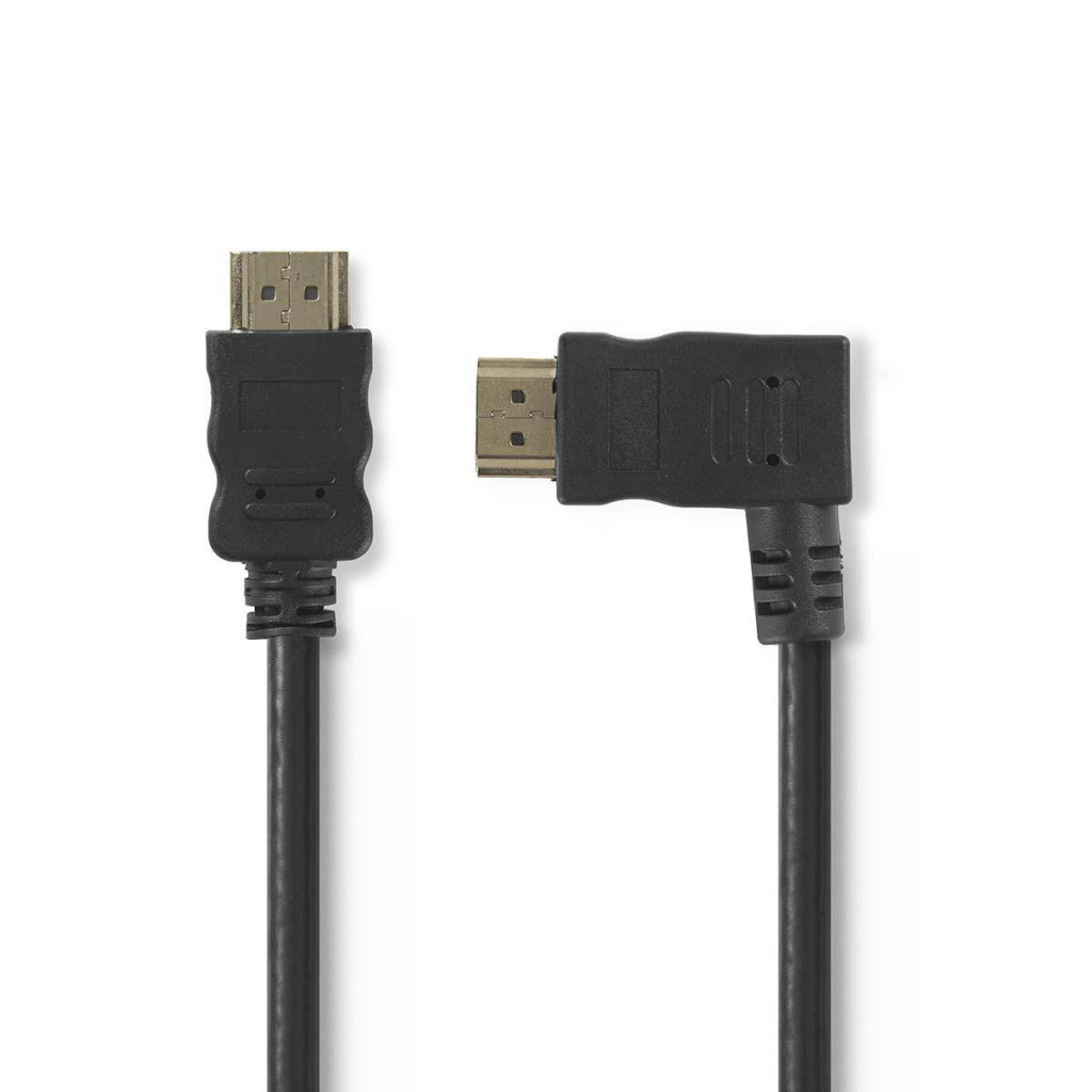 Nedis CVGB34260BK15 High Speed Hdmi™-kabel Met Ethernet Hdmi™-connector - Hdmi™-connector Rechts Haaks 1,5 M Zwart