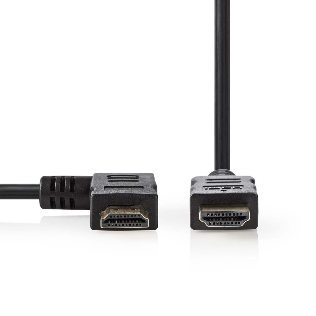 Nedis CVGB34260BK15 High Speed Hdmi™-kabel Met Ethernet Hdmi™-connector - Hdmi™-connector Rechts Haaks 1,5 M Zwart