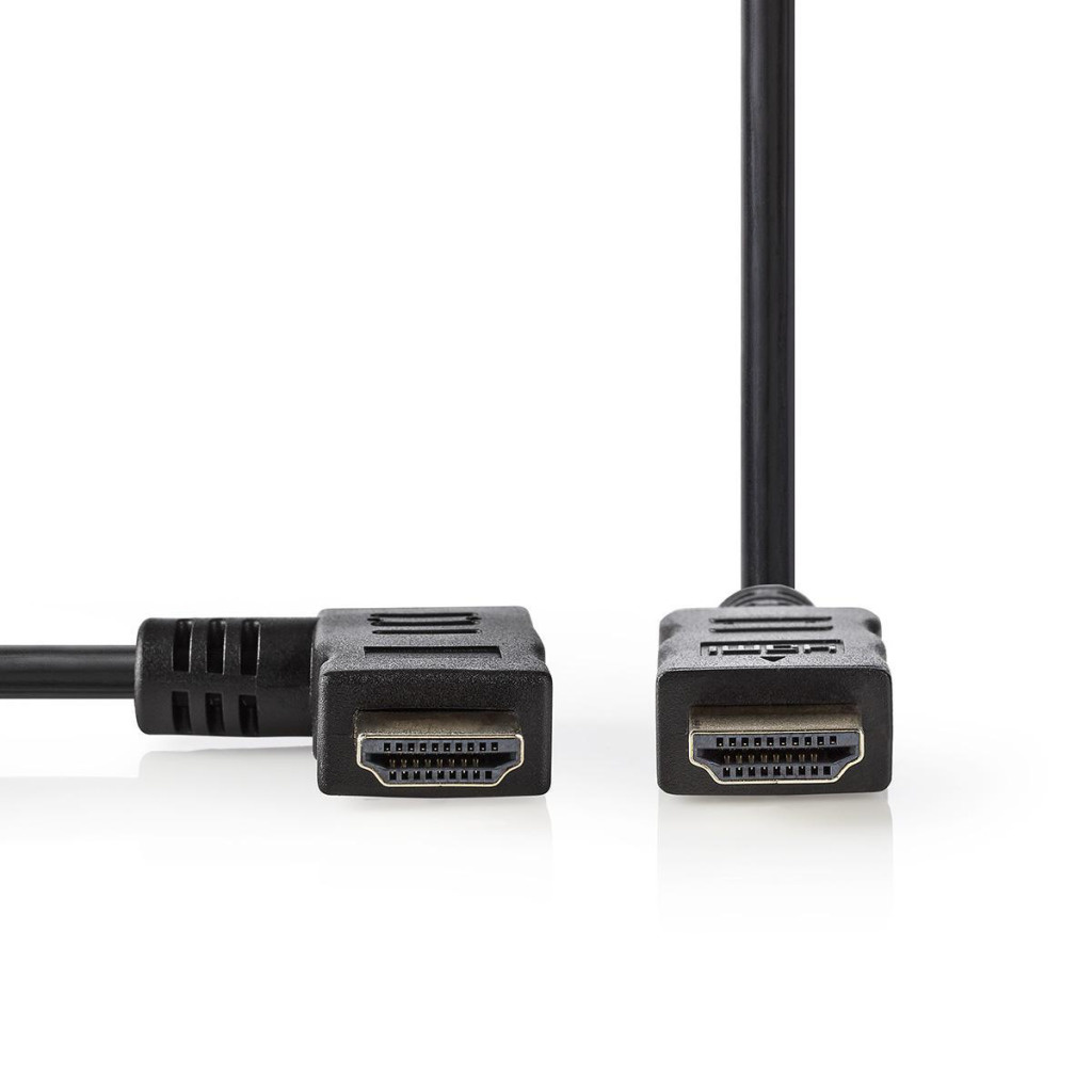 Nedis CVGB34250BK15 High Speed Hdmi™-kabel Met Ethernet Hdmi™-connector - Hdmi™-connector Links Haaks 1,5 M Zwart