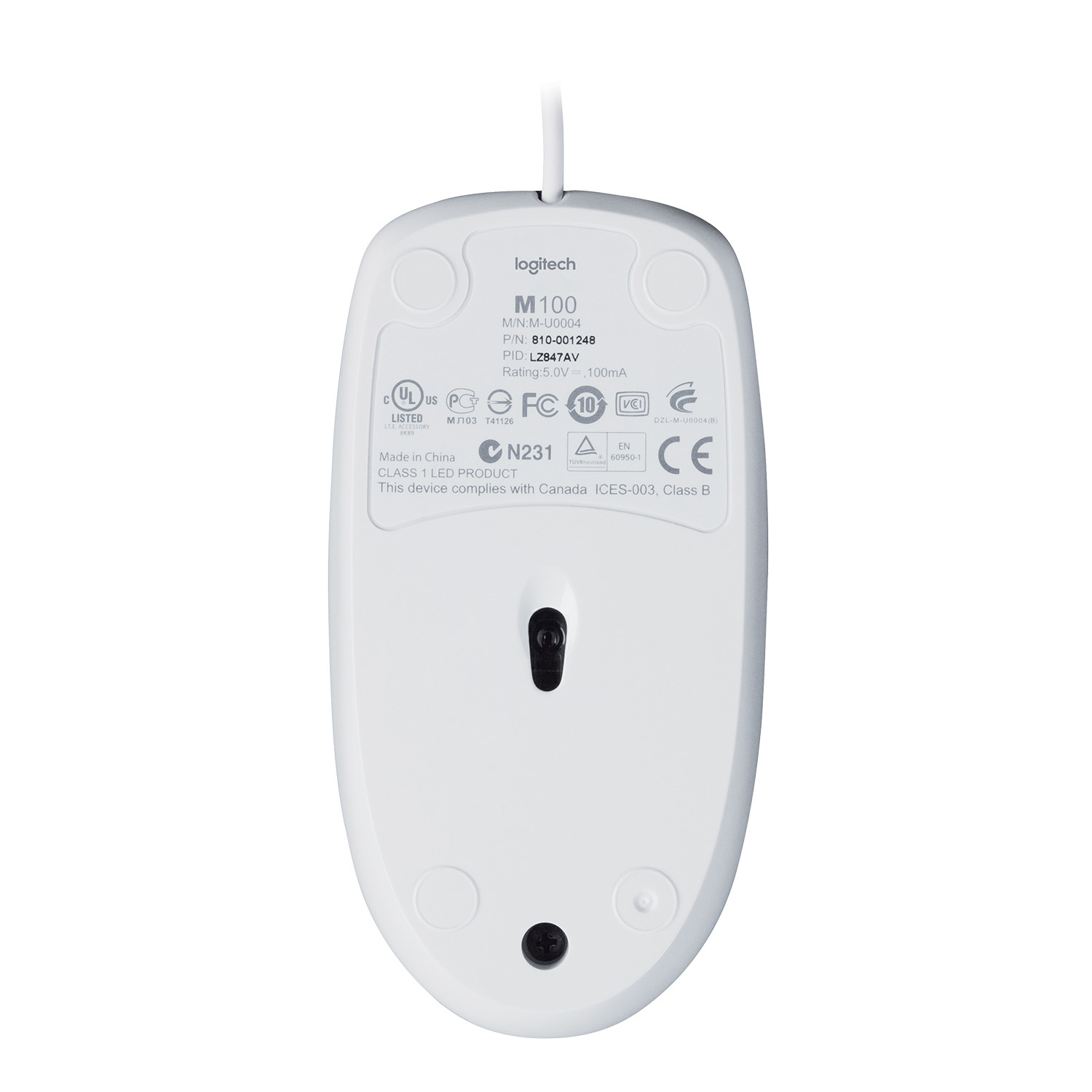 Mouse M100 White EMEA