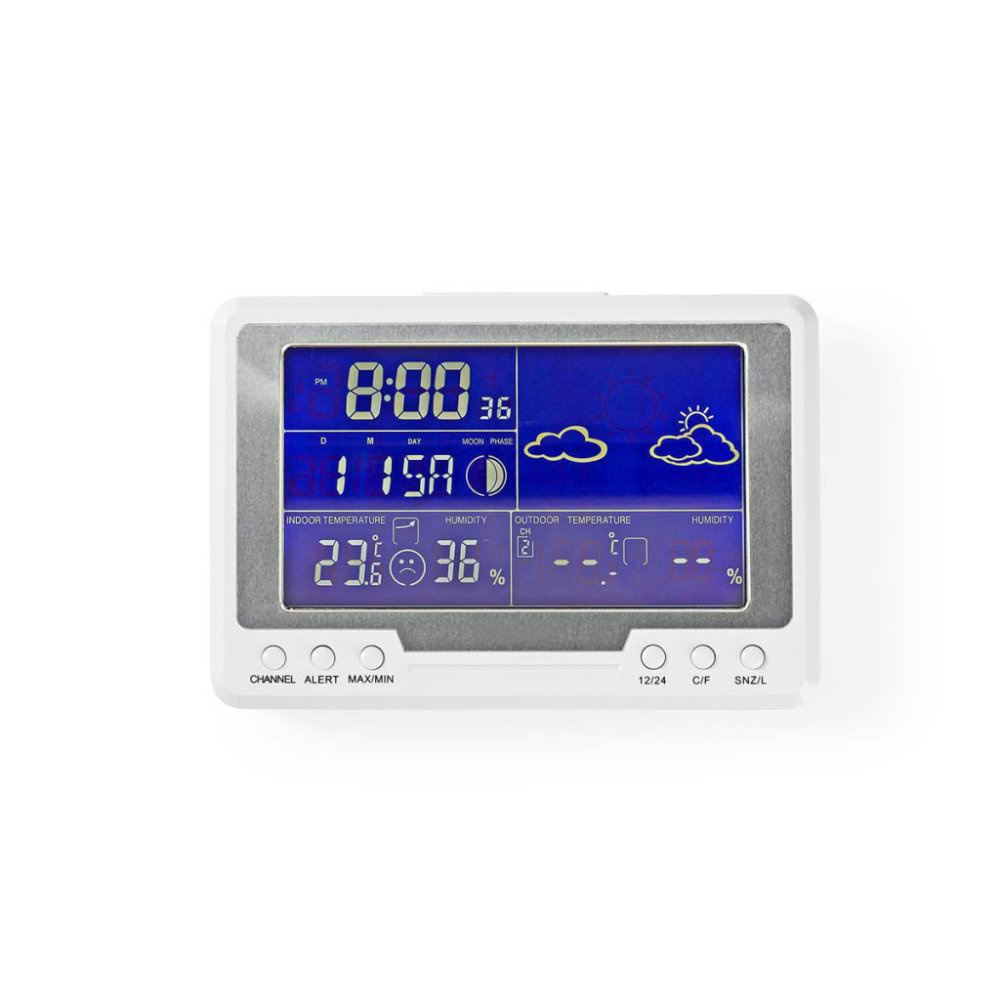 Nedis WEST203WT Weerstation Hygrometer Datum/tijd Buiten-unit