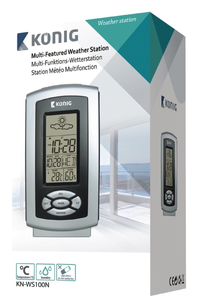 König KN-WS100N Thermo Hygrometer Weerstation