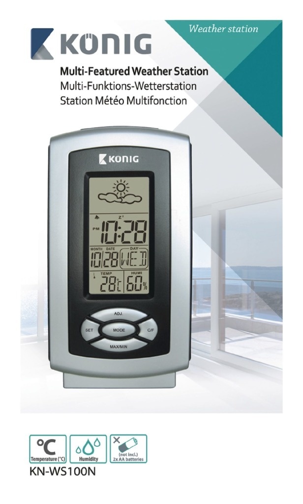 König KN-WS100N Thermo Hygrometer Weerstation