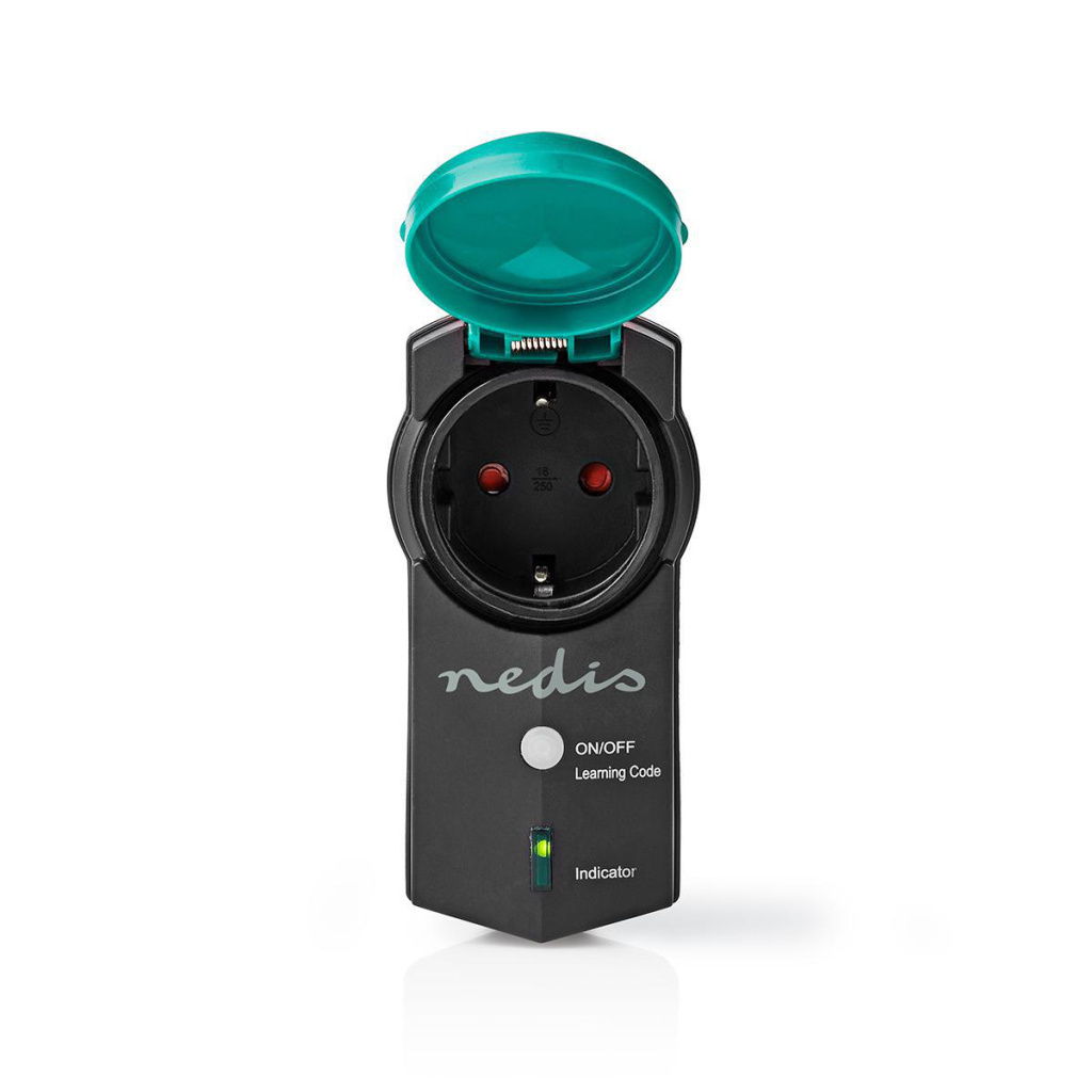 Nedis RFPOM120FBK Rf Smart Stekker Outdoor Ip44 Aan/uit Rf Mesh Range Extender Schuko Type F 3680 W
