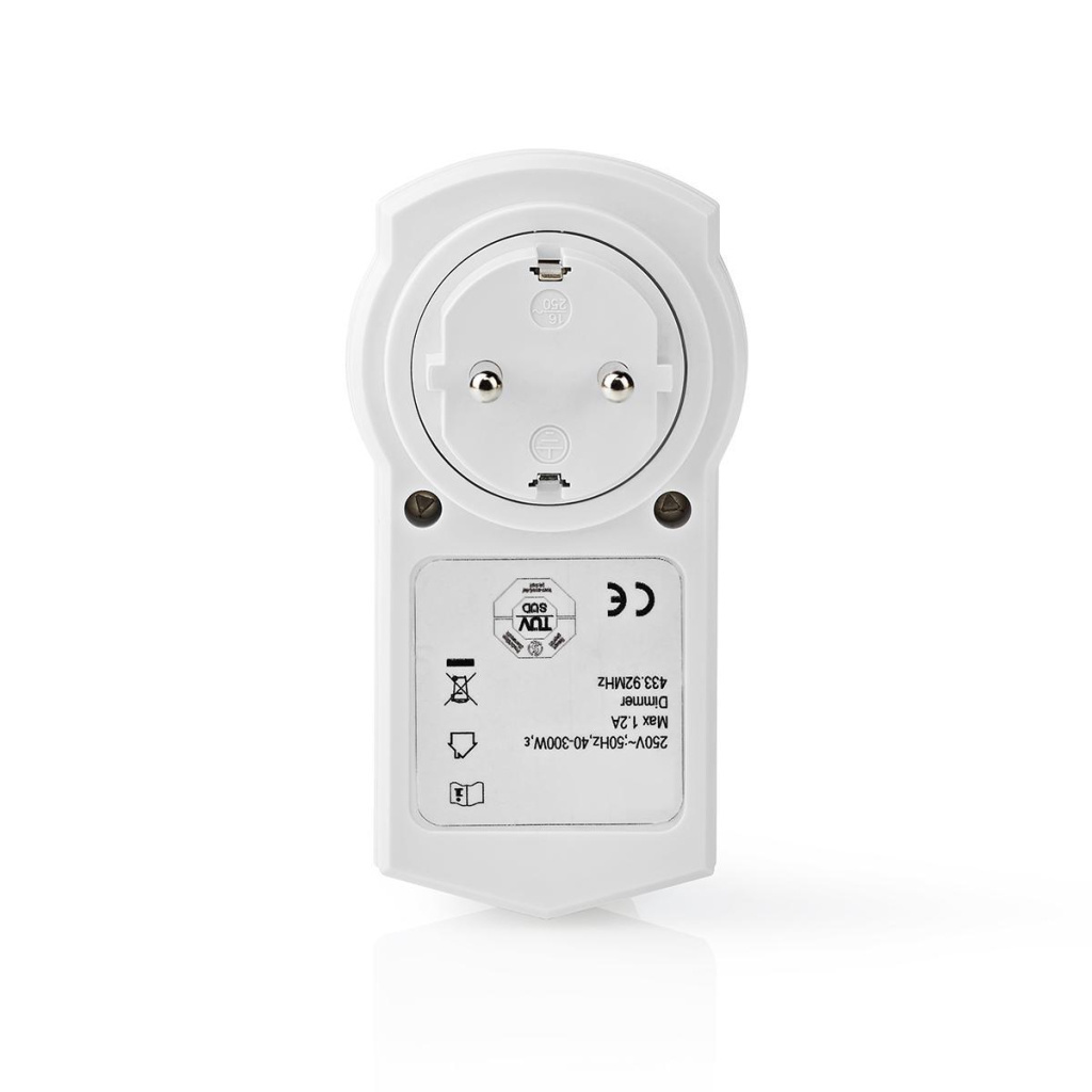 Nedis RFPD120FWT Rf Smart Stekker Dimbaar Schuko Type F 300 W