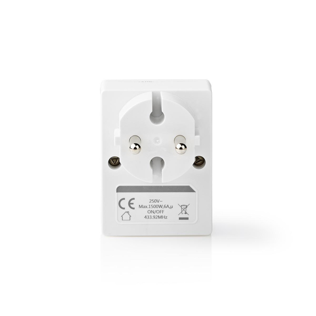 Nedis RFP130EWT Rf Smart Stekker Aan/uit Type C 1500 W