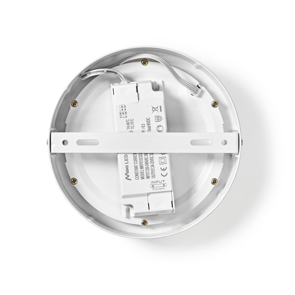 Nedis WIFILAW10WT Wi-fi Smart Plafondlamp Rond Diameter 17 Cm Warm Tot Koel Wit 800 Lm 12 W Slank Design Aluminium