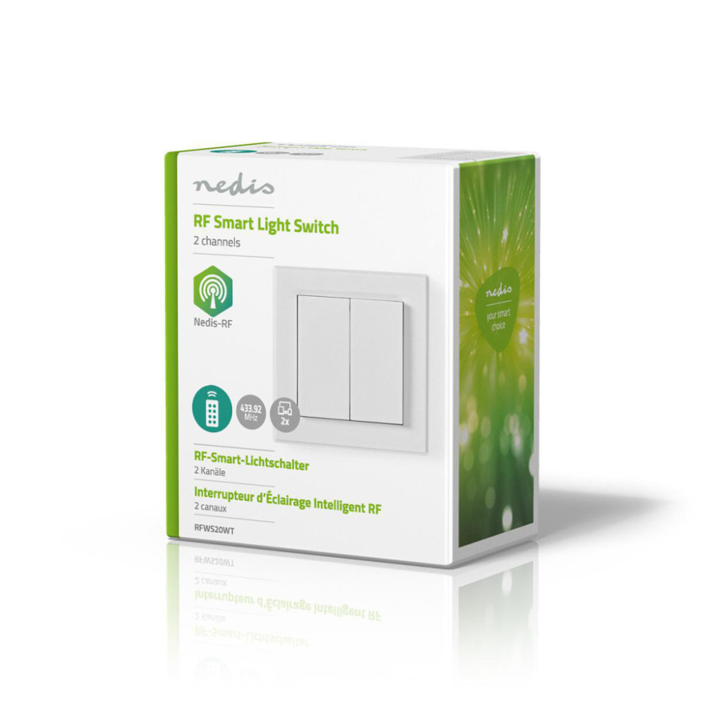 Nedis RFWS20WT Rf Smart Lichtschakelaar Tweevoudig