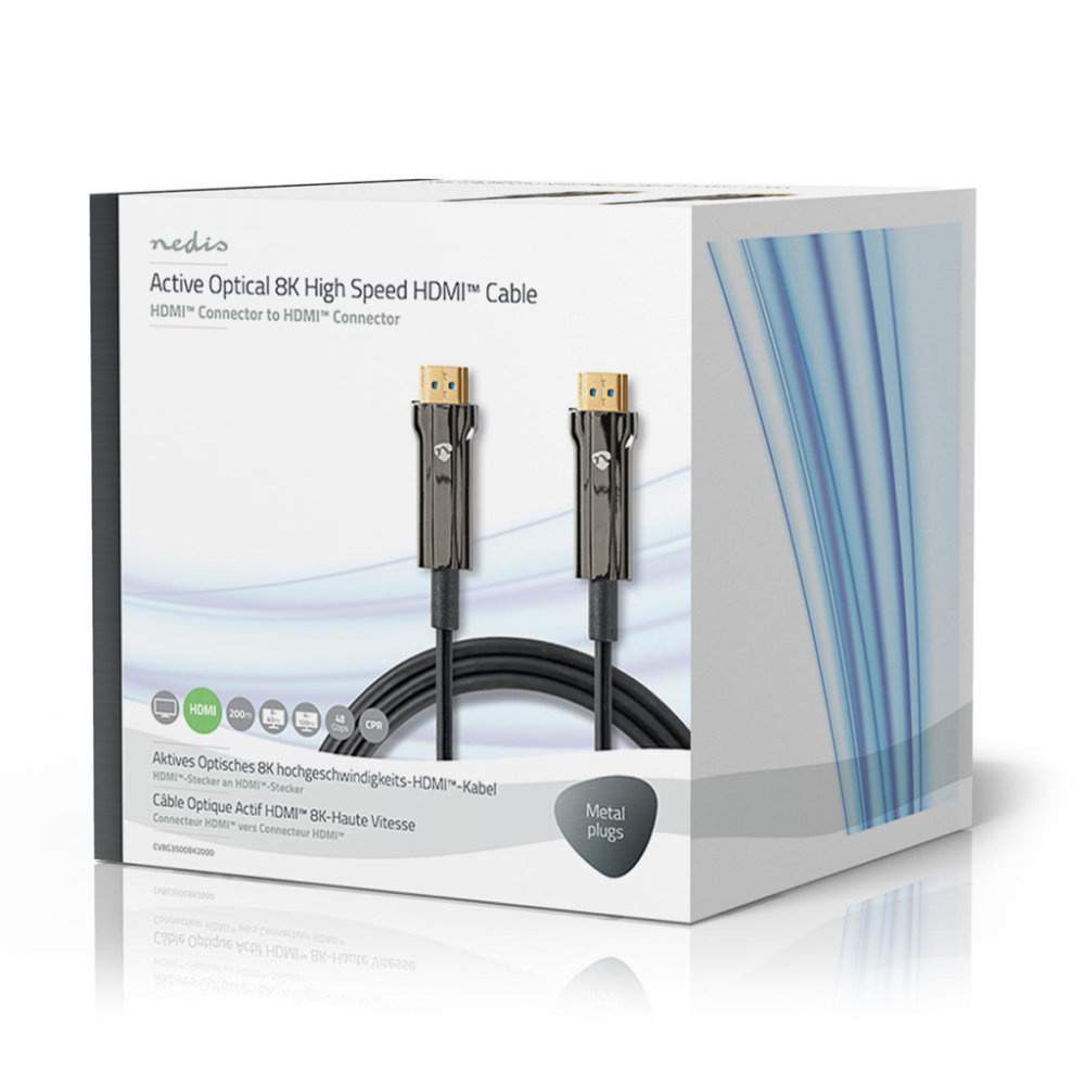Nedis CVBG3500BK2000 Ultra High Speed Hdmi™-kabel Aoc Hdmi™-connector - Hdmi™-connector 200 M Zwart