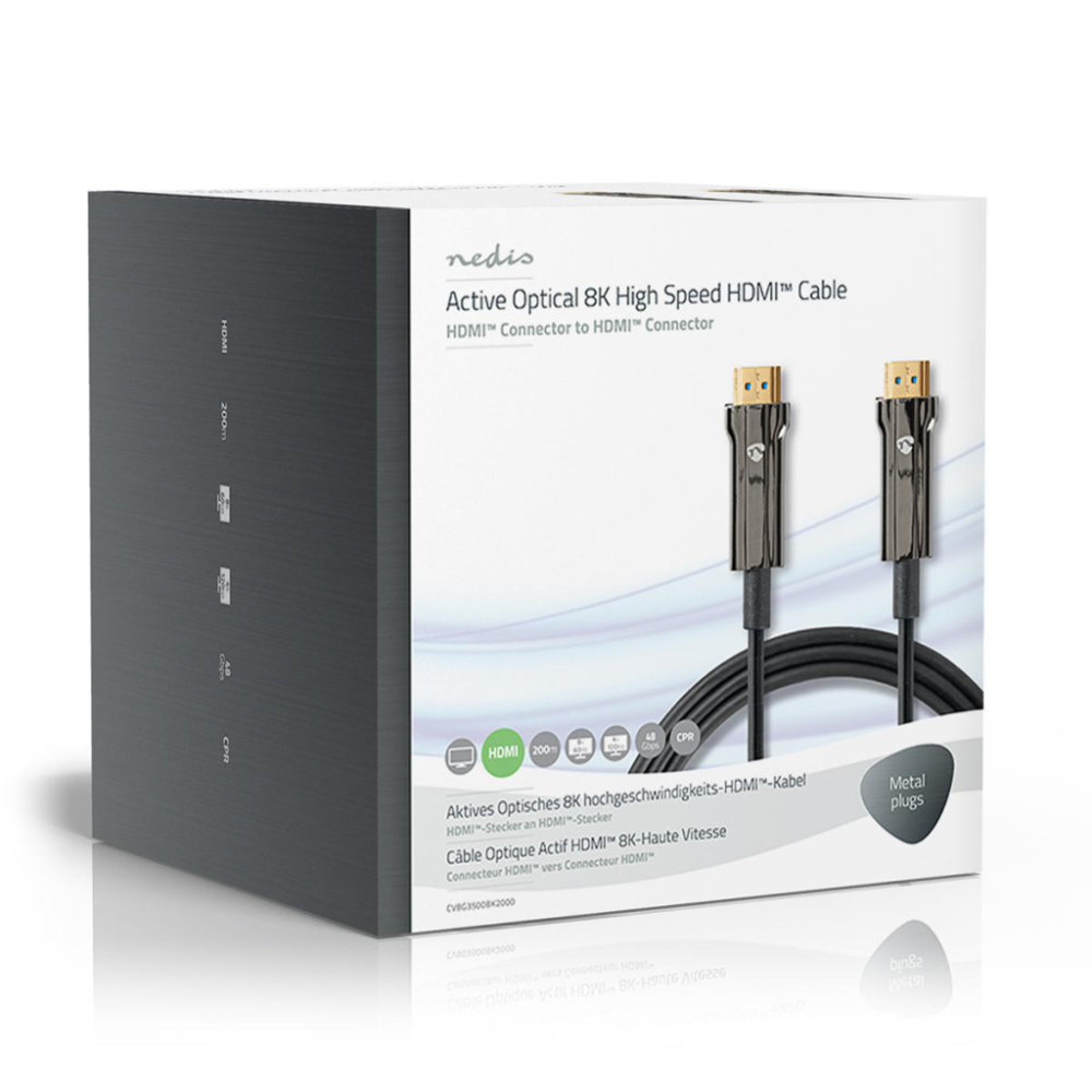 Nedis CVBG3500BK2000 Ultra High Speed Hdmi™-kabel Aoc Hdmi™-connector - Hdmi™-connector 200 M Zwart