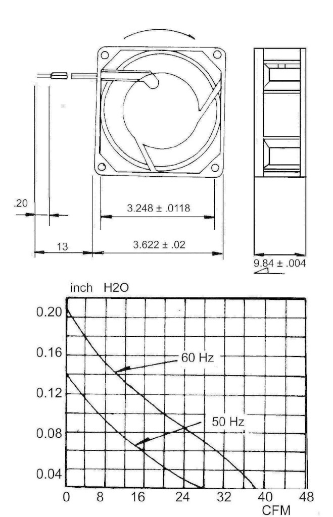 Sunon Cy 202 Ac Ventilator 92 X 92 X 25 mm