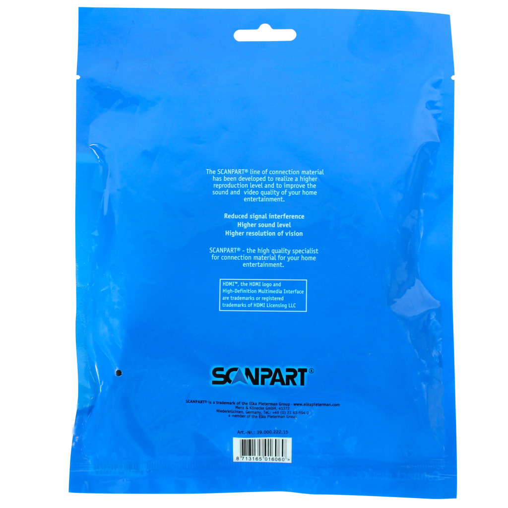 Scanpart HDMI Kabel Blauw 1,5m