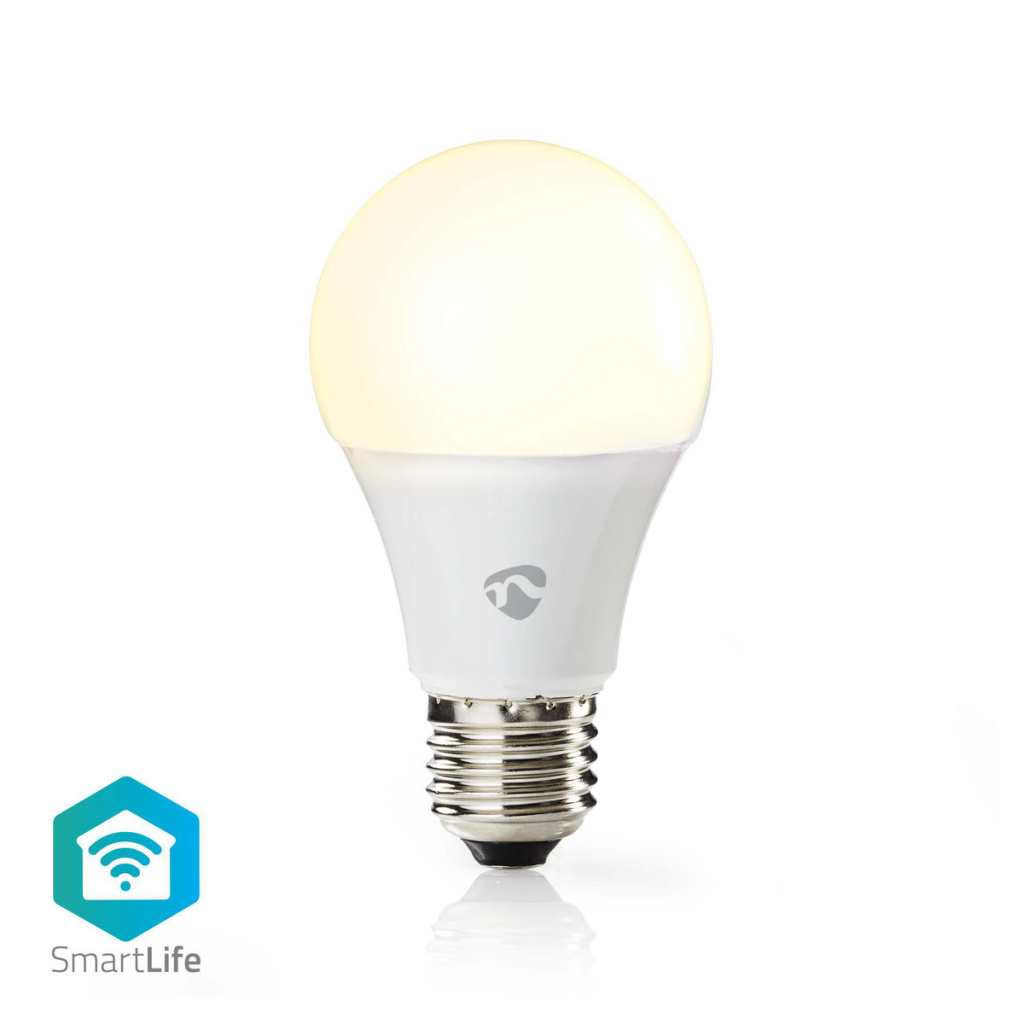 Nedis WIFILW12WTE27 Smartlife Led Bulb Wi-fi E27 800 Lm 9 W Warm Wit 2700 K Energieklasse: A+ Android & Ios Diameter: 60 Mm A60