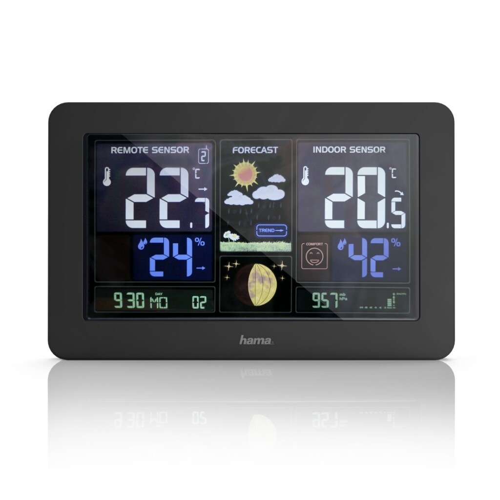 Hama Weerstation Premium Met Led-kleurendisplay En USB-oplaadfunctie