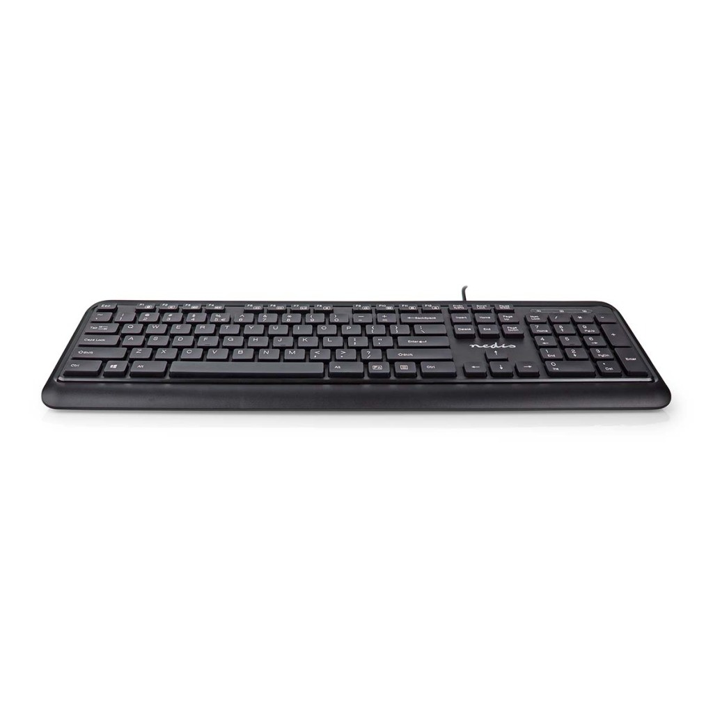 Nedis KBMU200BKUS Bedraad Toetsenbord Usb Usb Gevoed Multimedia Qwerty Us Internationaal Ja