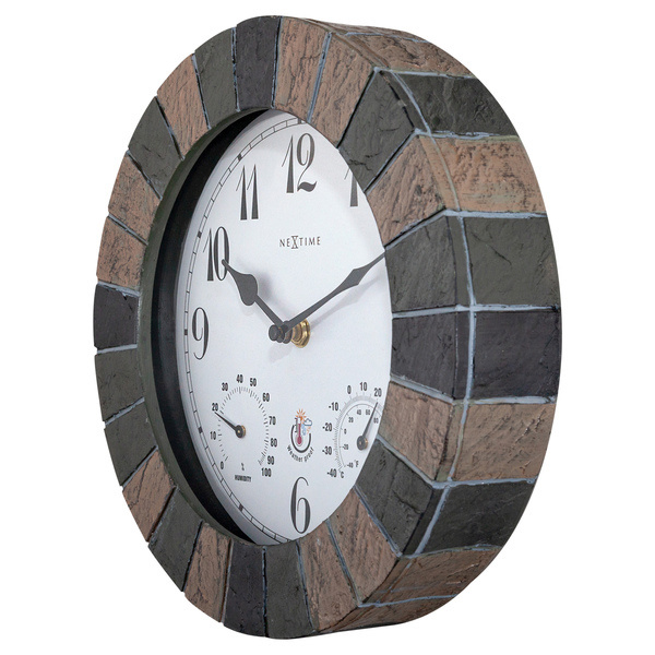 NeXtime NE-4311 Buitenweerstationklok Ø26CM Polyresin Groen Aster