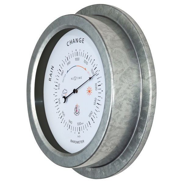 NeXtime NE-4303GA Buitenbarometer 22CM Metaal Verzinkt Orchid