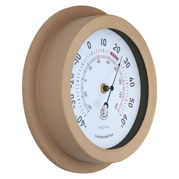 NeXtime NE-4302BR Buitenthermometer 22CM Metaal Bruine Lily