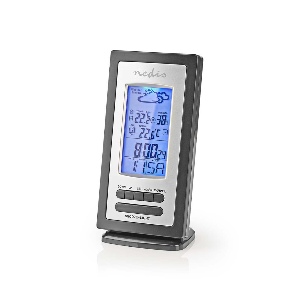Nedis WEST201GY Weerstation Alarm Hygrometer Buitensensor