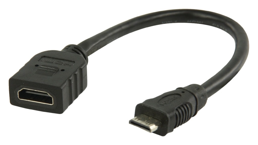Valueline Vlvb34590b02 High Speed Hdmi -kabel met Ethernet Hdmi Mini-connector - Hdmi Input 0,20 M Zwart