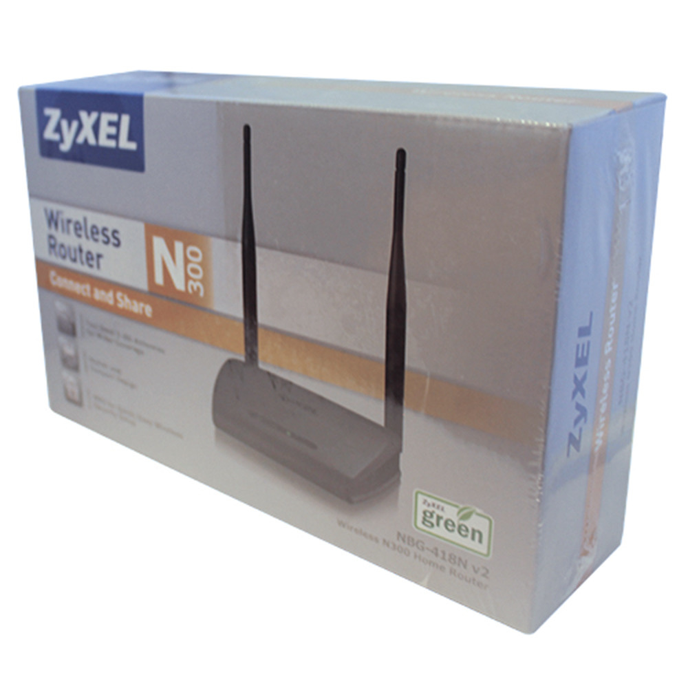 Zyxel NBG418N V2 Draadloze Router 300MBps Zwart