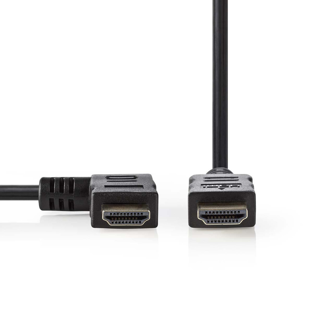 Nedis CVGP34250BK15 High Speed Hdmi-kabel Met Ethernet Hdmi-connector - Hdmi-connector Links Haaks 1,5 M Zwart