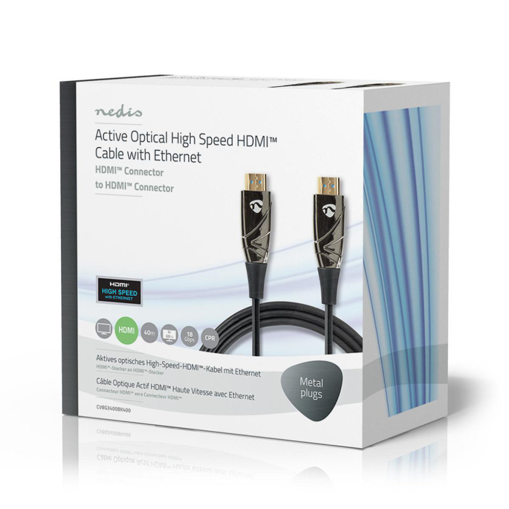 Nedis CVBG3400BK400 High Speed Hdmi™-kabel Met Ethernet Aoc Hdmi™-connector - Hdmi™-connector 40,0 M Zwart