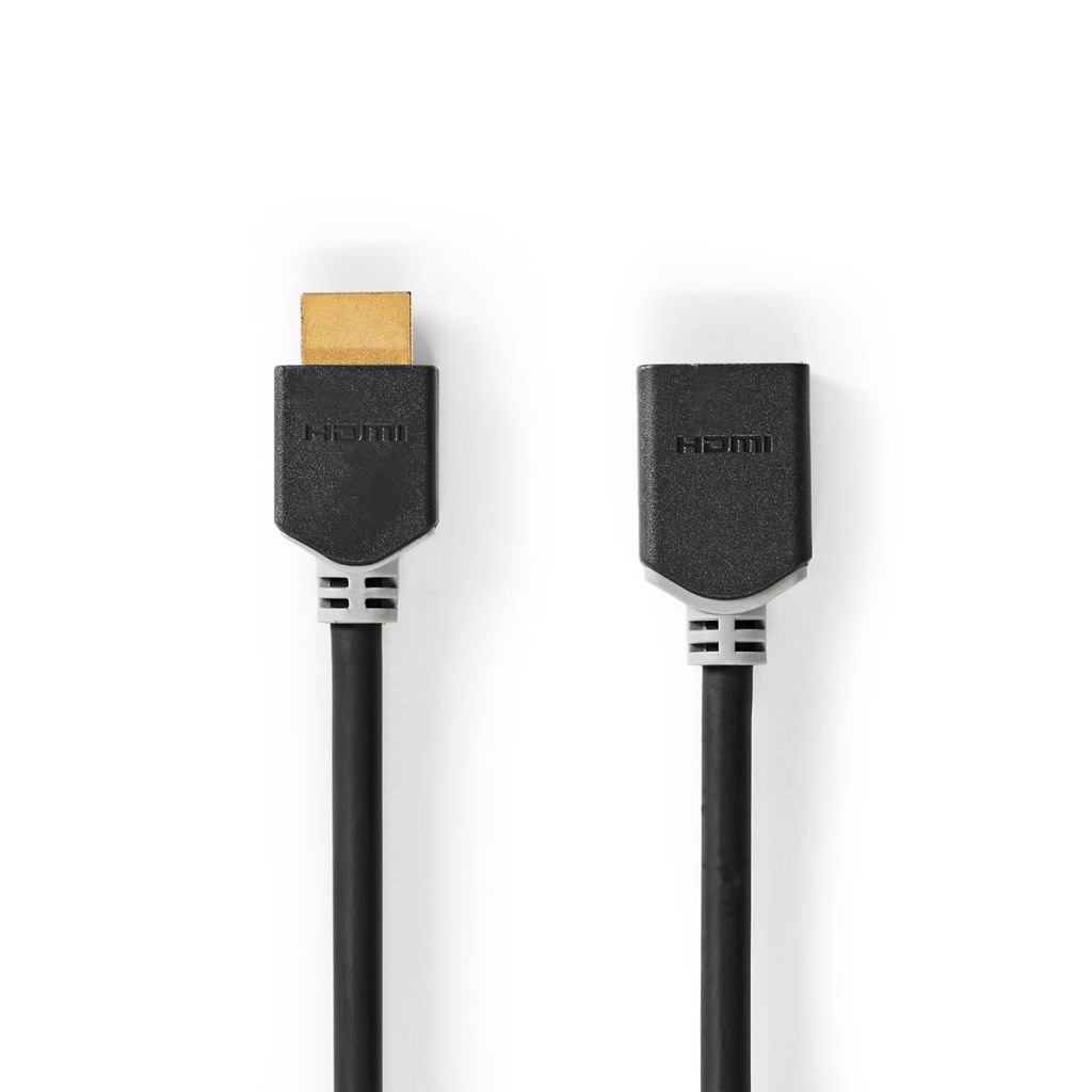 Nedis CVBW34090AT30 High Speed ??hdmi™-kabel Met Ethernet Hdmi™ Connector Hdmi™ Female 4k@60hz Arc 18 Gbps 3.00 M Rond Pvc Antraciet Doos