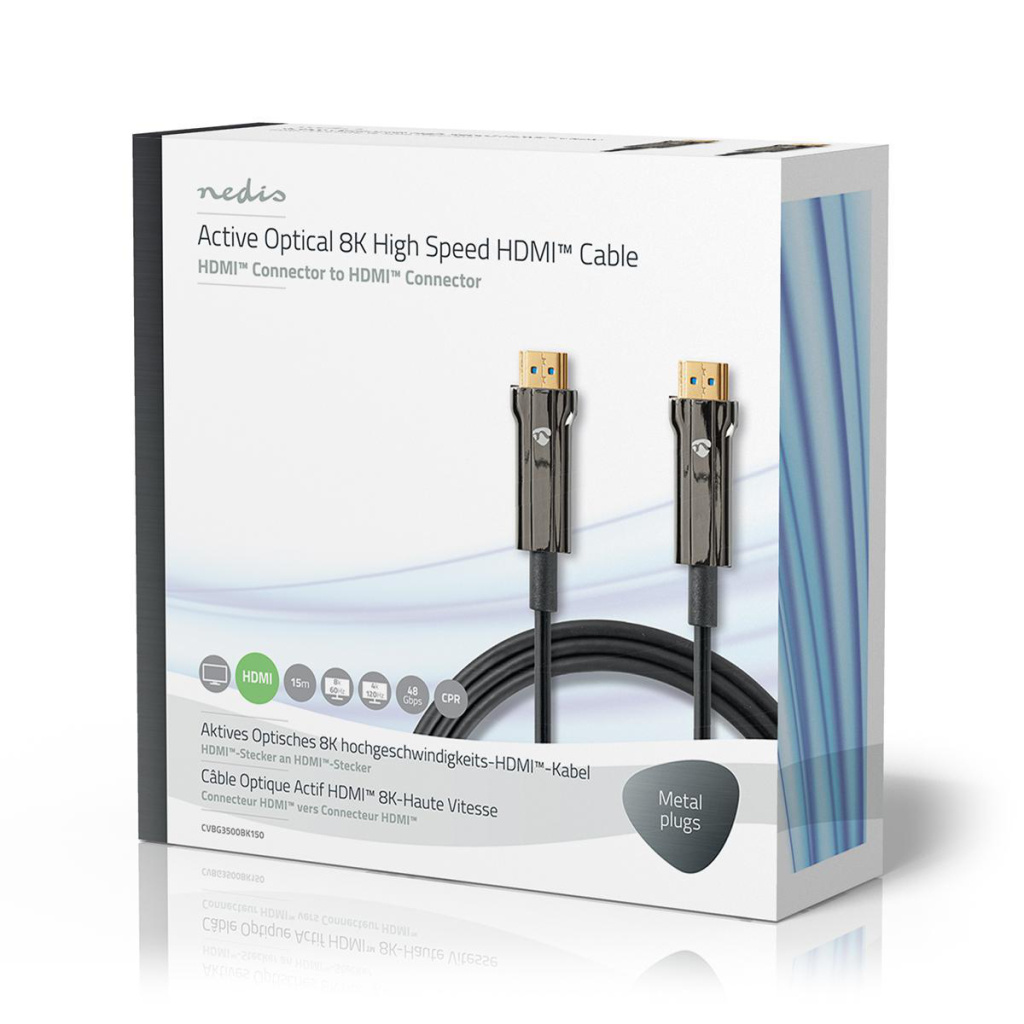 Nedis CVBG3500BK150 Ultra High Speed Hdmi™-kabel Aoc Hdmi™-connector - Hdmi™-connector 15,0 M Zwart