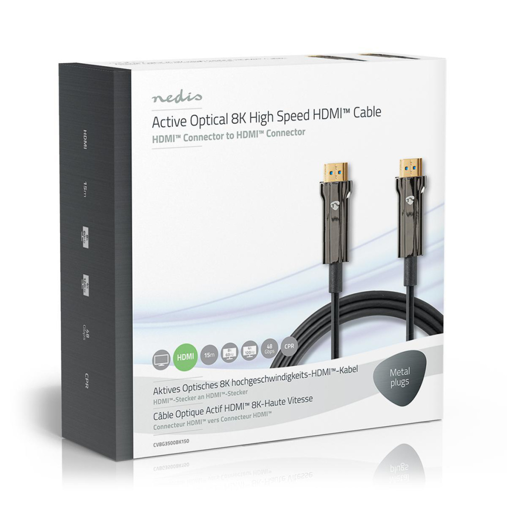 Nedis CVBG3500BK150 Ultra High Speed Hdmi™-kabel Aoc Hdmi™-connector - Hdmi™-connector 15,0 M Zwart