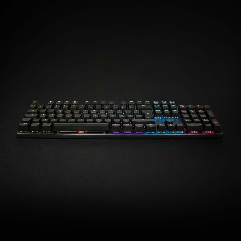 Nedis GKBDM110BKND Bedraad Gaming Toetsenbord Usb Type-a Mechanische Toetsen Led Qwerty Scandinavisch Usb Gevoed Lengte Stroomkabel: 1.50 M Gaming