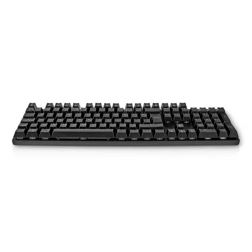Nedis GKBDM110BKFR Bedraad Gaming Toetsenbord Usb Type-a Mechanische Toetsen Led Azerty Frans Usb Gevoed Lengte Stroomkabel: 1.50 M Gaming