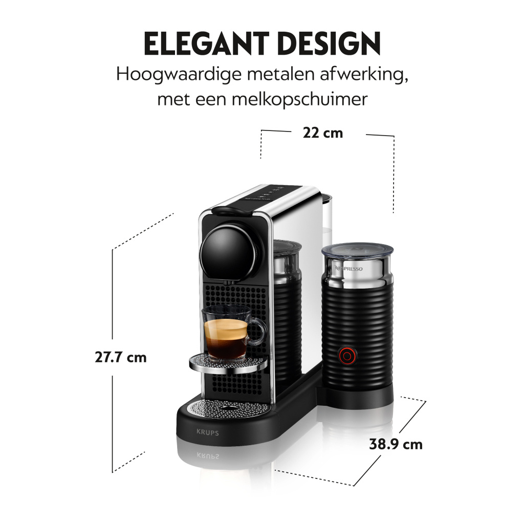 Krups XN630D10 Citiz & Milk Koffiemachine Zwart/RVS