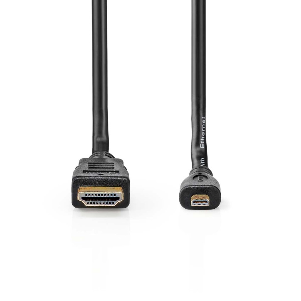 Nedis CVGL34700BK20 High Speed ??hdmi™-kabel Met Ethernet Hdmi™ Connector Hdmi™ Micro-connector 4k@30hz 10.2 Gbps 2.00 M Rond Pvc Zwart Label