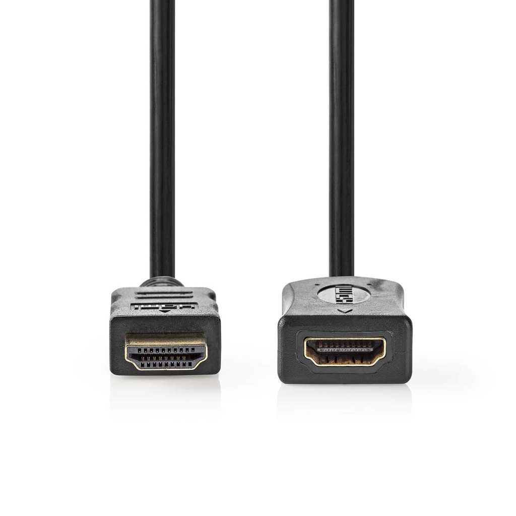 Nedis CVGL34090BK50 High Speed ??hdmi™-kabel Met Ethernet Hdmi™ Connector Hdmi™ Female 4k@30hz 10.2 Gbps 5.00 M Rond Pvc Zwart Label