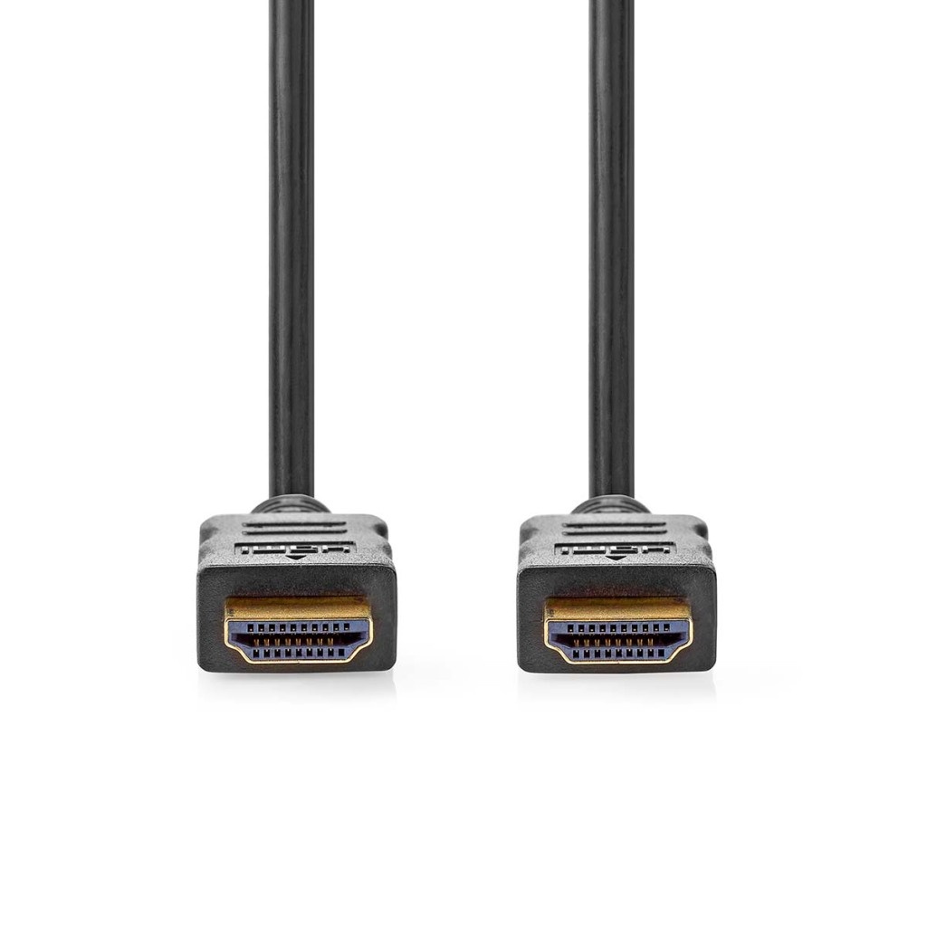 Nedis CVGL34000BK10 High Speed ??hdmi™-kabel Met Ethernet Hdmi™ Connector Hdmi™ Connector 4k@30hz Arc 10.2 Gbps 1.00 M Rond Pvc Zwart Label