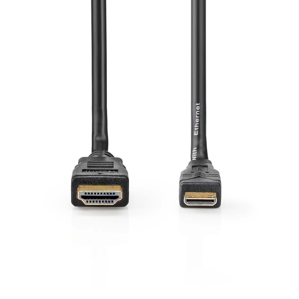 Nedis CVGL34500BK50 High Speed ??hdmi™-kabel Met Ethernet Hdmi™ Connector Hdmi™ Mini-connector 4k@30hz 10.2 Gbps 5.00 M Rond Pvc Zwart Label