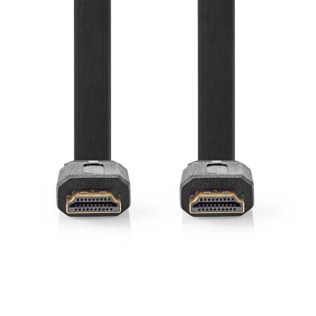 Nedis CVGL34100BK100 High Speed ??hdmi™-kabel Met Ethernet Hdmi™ Connector Hdmi™ Connector 4k@30hz 10.2 Gbps 10.0 M Plat Pvc Zwart Label